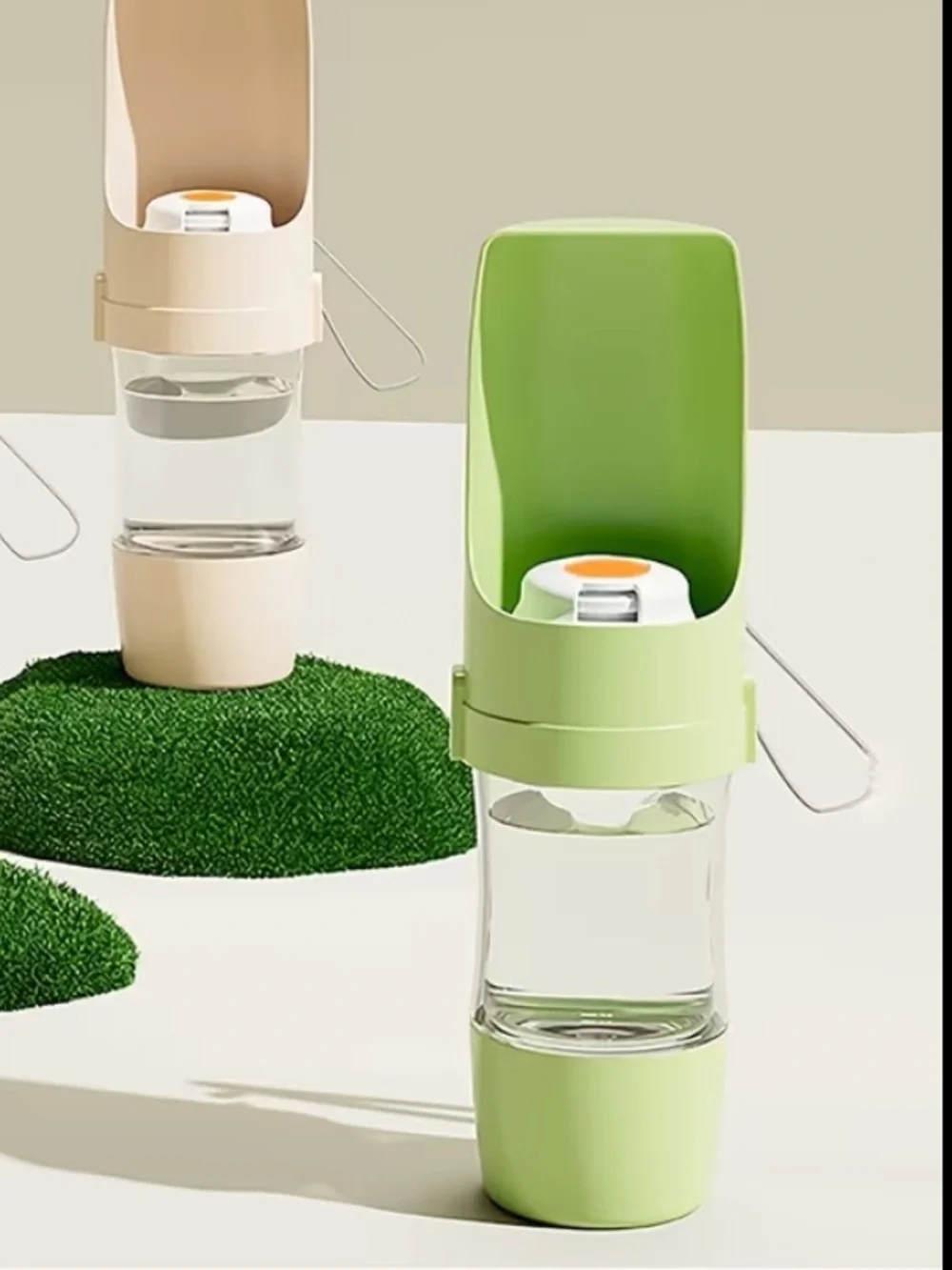 Portable Dog Water Bottle & Food Container- Mint Green